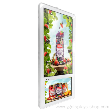 Wall mounted dual screen LCD signage